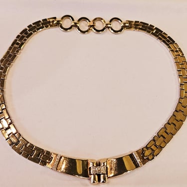 Vintage Trifari Necklace Choker Gold 