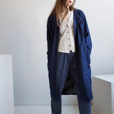 Vintage Calvin Klein denim duster coat dress / size S M 