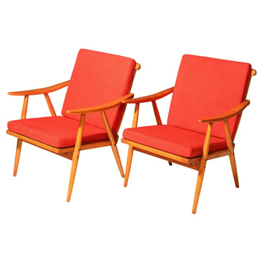 Pair of midcentury armchairs by Jaroslav Šmídek for TON, 1970s 