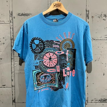 M 90s OP ocean pacific tshirt teal surfer brand visions of culture surf brand size medium 