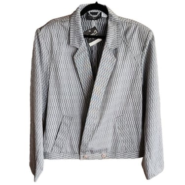 Vintage 80s Mens Gray Blazer by Gabrielle NWT (Deadstock) 