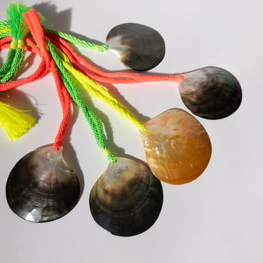 Abalone Shell Necklace on Handmade Neon Cord