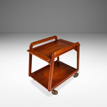 Danish Mid-Century Modern Petite Tea Trolley / Bar Cart in Solid Teak by Sika Møbler, Denmark, c. 1960's 