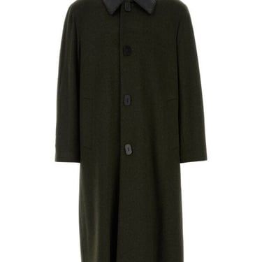 Fendi Man Coat Leather Collar