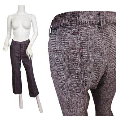 Kings Road 1960s Sears Eggplant Purple Perma Prest Patch Pocket Pants I Sz Med I W: 33" 