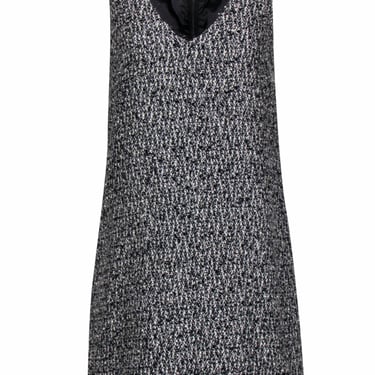 J.Crew Collection - Black & White Tweed Sleeveless V-Neck Dress Sz 6