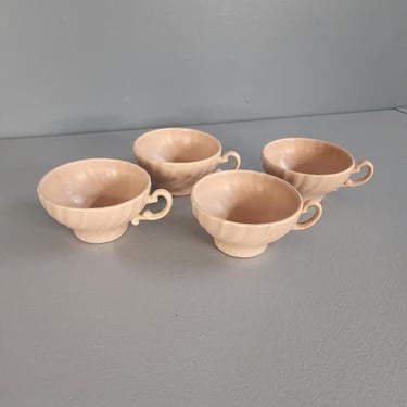 Set of 4 Pink Gladding McBean Franciscan Mugs Cups 