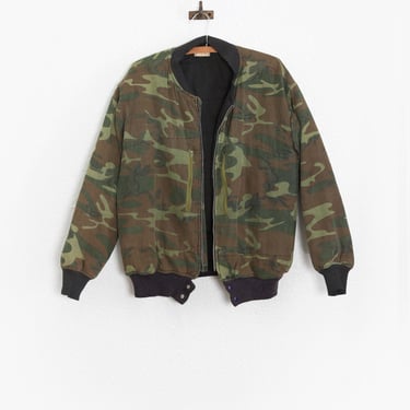 Camo bomber jacket | Vintage 70s cotton camouflage bomber jacket 