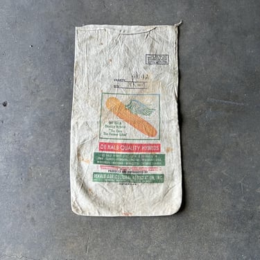 Vintage Dekalb Corn Seeds Farmhouse Feedsack Grain 