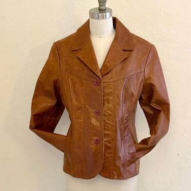 vintage wilsons brown leather jacket 