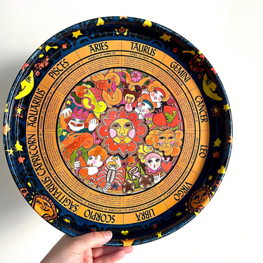 Vintage 1960s Astrology Serving Tray 