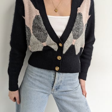 Beautiful Vintage Silk & Angora Knit Cardigan