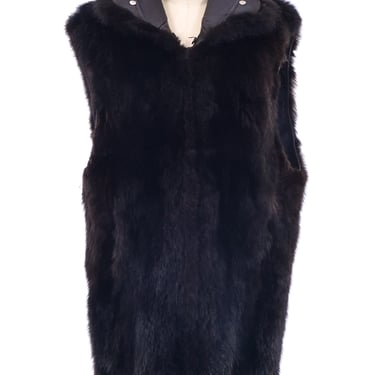 Chocolate Fur Longline Vest