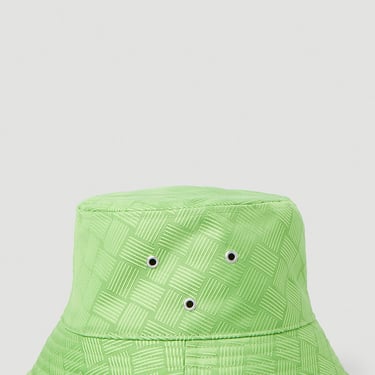 BOTTEGA VENETA Intreccio Jacquard Bucket Hat in Green