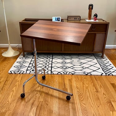 1970s Danish Modern Rosewood Rolling Table/Desk - Free Shipping 