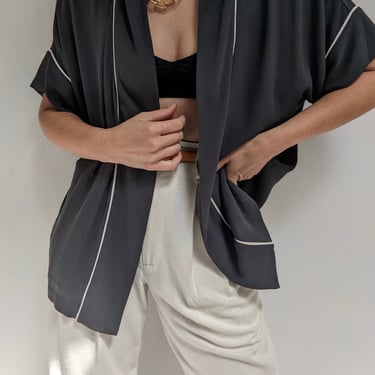 Eileen Fisher Silk Open Blouse