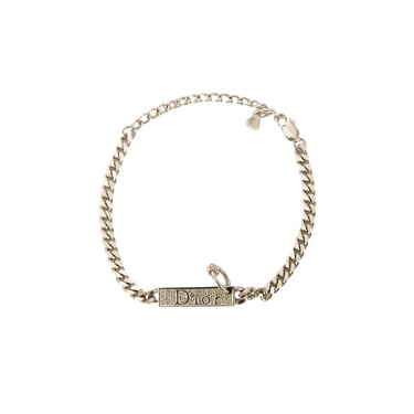 Dior Silver Pierced Logo Bracelet