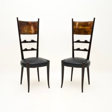Pair of Vintage Italian Side Chairs by Aldo Tura