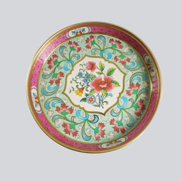 Pink Sylized Rose Serving Tray by Daher England, Cottage Wall Decor, Hostess Gift 