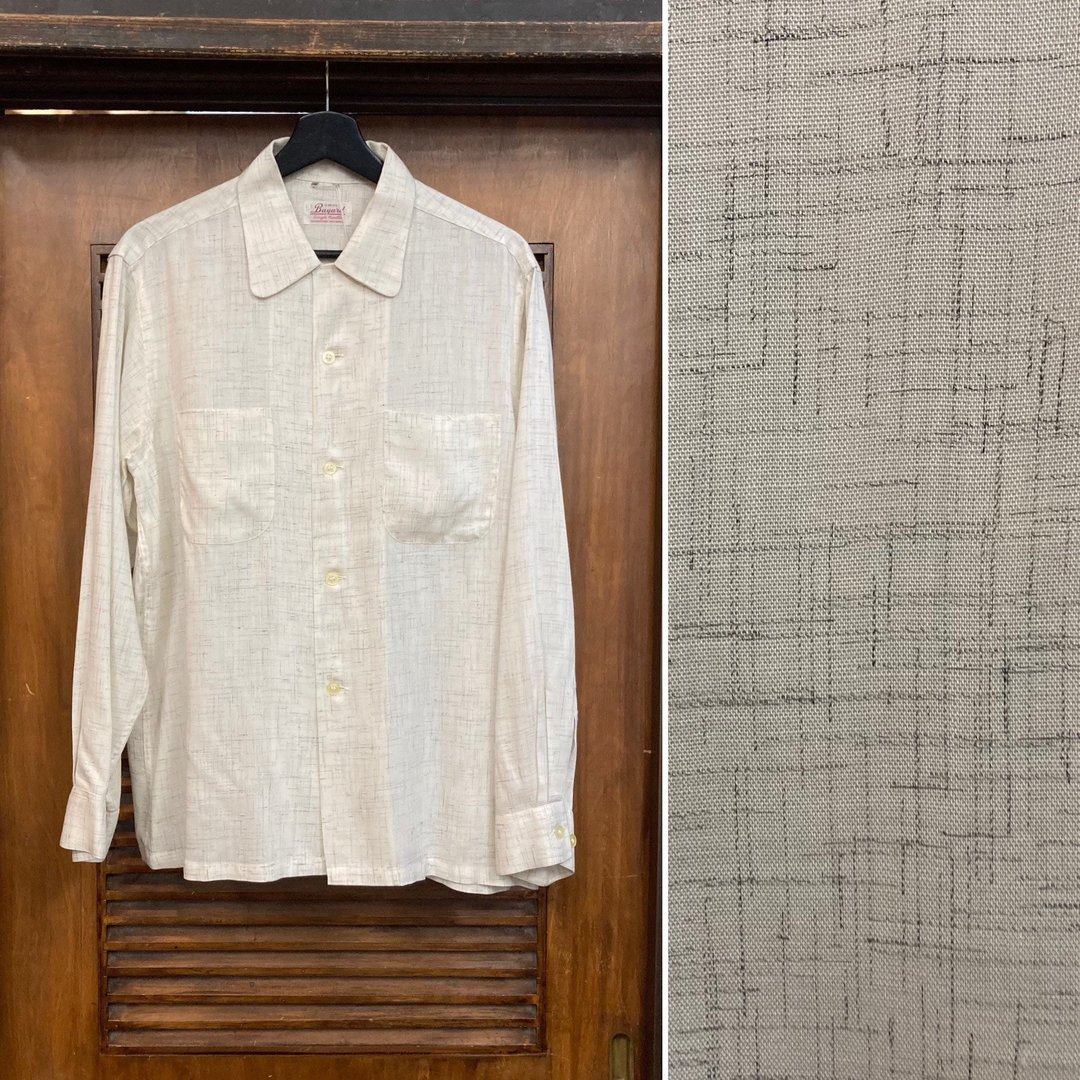 Vintage 1950s mcgregor Snowman X Skier Rayon Atomic Rockabilly Shirt,  1940s, Loop Collar, 50s Vintage Clothing 