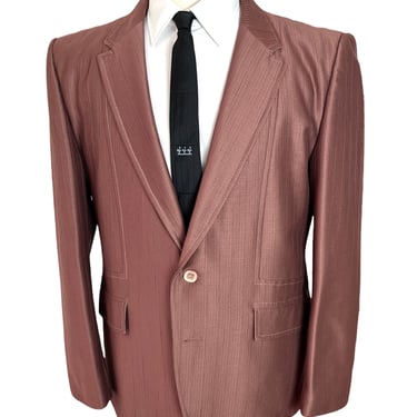 Vintage 1960s/1970s MOD Blazer ~ size 40 ~ 70s jacket / sport coat ~ Peaked Lapels 