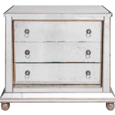 Hollywood Regency Revival Mirror Chest of Drawers