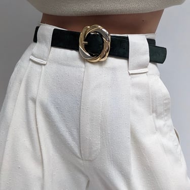 Vintage Evergreen Suede Belt