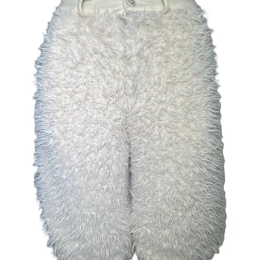 Y-3 Yohji Yamamoto x Adidas Cream Wool Fur Shorts