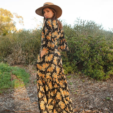 Marigold Blossom 1-Tier Ruffle Dress 