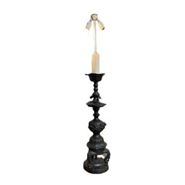 Hollywood Regency James Mont Style Bronze Chinese-Style Table Lamp 