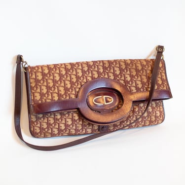 Christian Dior Vintage Brown Monogram Clutch Bag – Amarcord