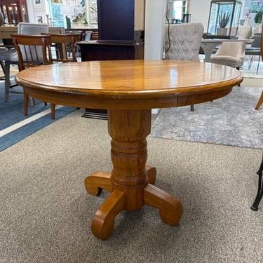 Oak Pedestal Dining Table