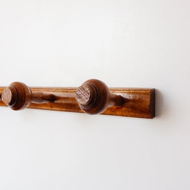 midcentury french carved wood coat rack
