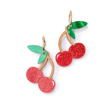 Cherry | Dangly Hoop Earrings