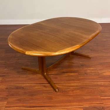 Danish Teak Oval Dining Table with Leaf