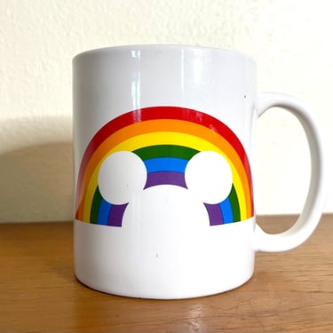 Disney Pride Collection Ceramic Mug with Mickey Mouse & Rainbow Design - 13.5 Fl Oz 
