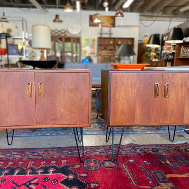 Mid Century Teak Cabinets on Hairpin Legs by GPlan