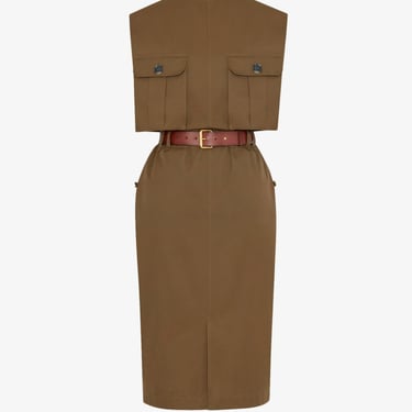 Saint Laurent Woman Dress Woman Brown Dresses