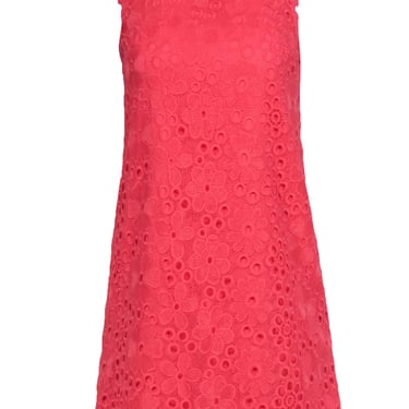 Kate Spade - Pink Floral Lace Sleeveless Shift Dress Sz 0