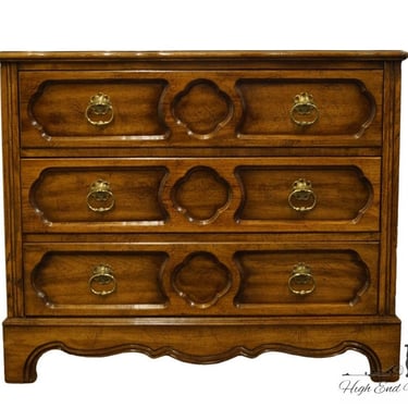 HIGH END Vintage Walnut Italian Neoclassical Tuscan Style 39" Low Chest of Drawers 