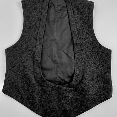 Vintage 60s Embroidered Vest / 1960s Boho Metallic Gold | Lucky