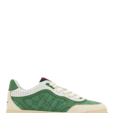 Gucci Men Green Gg Fabric Re-Web Sneakers