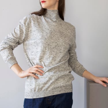 Heathered gray turtleneck sweater / sz M 