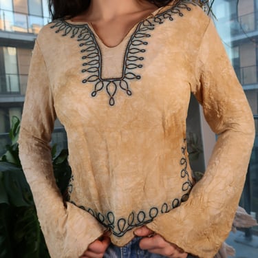 Vintage 2000s Western Bell Sleeve Top