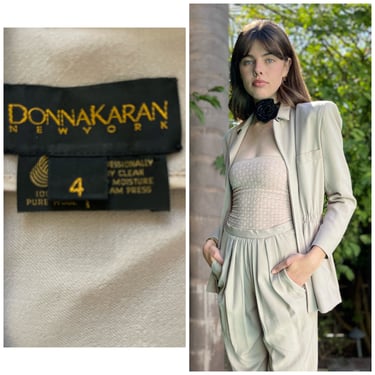 80s Donna Karan NY Union Tag Structured Blazer Jacket Zip up S M 