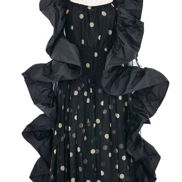 Galanos Polka Dot Silk Halter Dress and Shawl