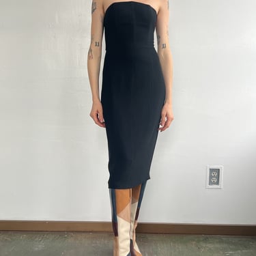 Black Shaped Strapless Dress (XS)