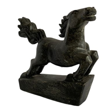 Bronze Art Deco Galloping Horse Paperweight Sculpture 