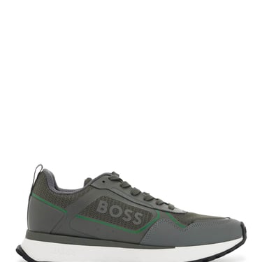 Boss Sneakers Jonah Runn Merbl Dark Gray Breathable Non-Slip Sole Men