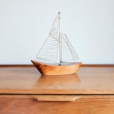 Wood and Metal Sailboat 